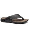 CHINELO PEGADA MASCULINO CHINELO EM COURO PRETO